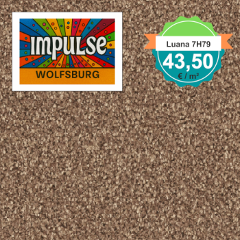 Vorwerk Luana Teppichboden braun – quadratische Draufsicht